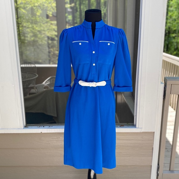 Vintage Dresses & Skirts - Vintage 70s 80s does 40s Union Label MIDI Dress